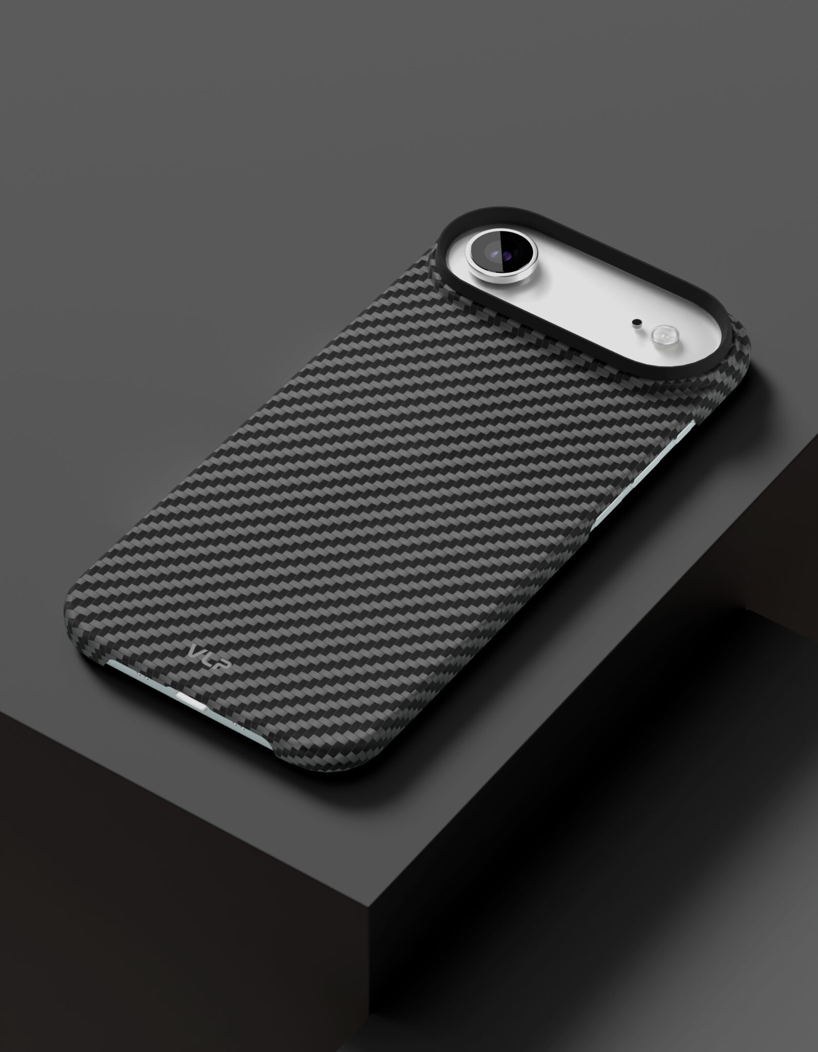 Фото Чехол защитный VLP Kevlar Case с MagSafe для iPhone Air, черный На фото изображено Чехол защитный VLP Kevlar Case с MagSafe для iPhone Air, черный