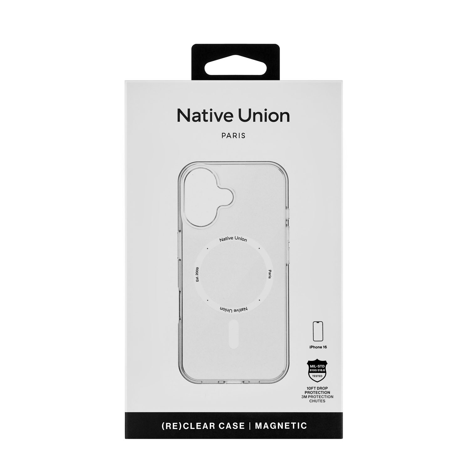 На фото изображено Чехол Native Union (RE)Classic Case MagSafe для iPhone 16, прозрачный