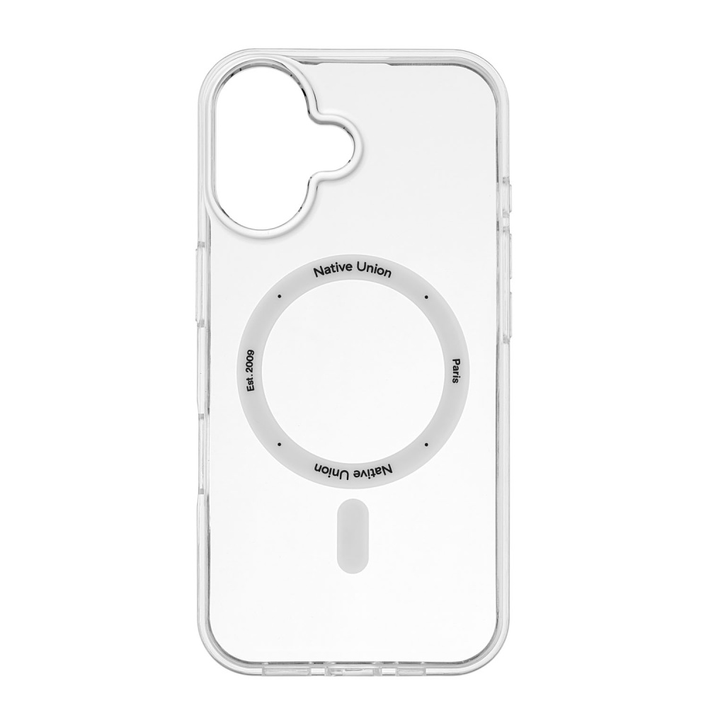На фото изображено Чехол Native Union (RE)Classic Case MagSafe для iPhone 16, прозрачный