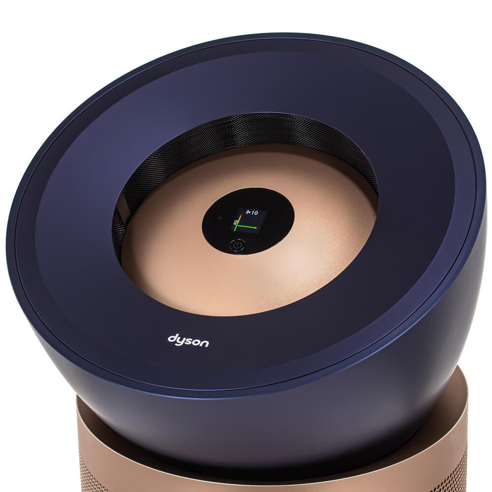 На фото изображено Dyson Purifier Big+Quiet Formaldehyde BP04 Prussian Blue\Gold