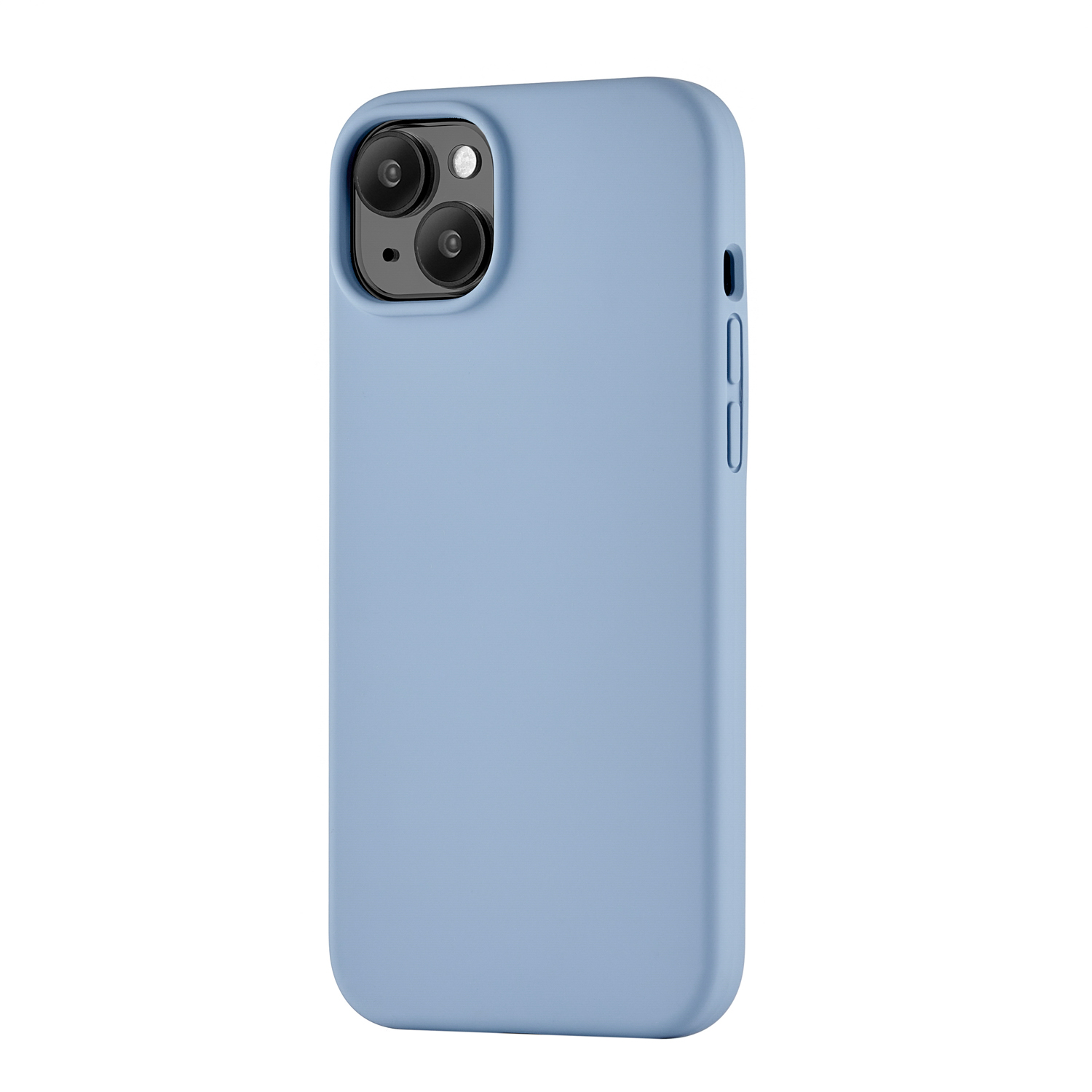 На фото изображено Чехол защитный uBear Touch Mag Case для iPhone 15 Plus, голубой