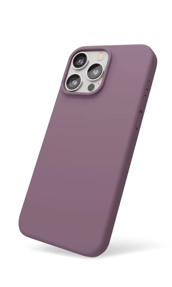 На фото изображено Чехол защитный VLP Aster Case с MagSafe для iPhone 15 Pro, пудровый