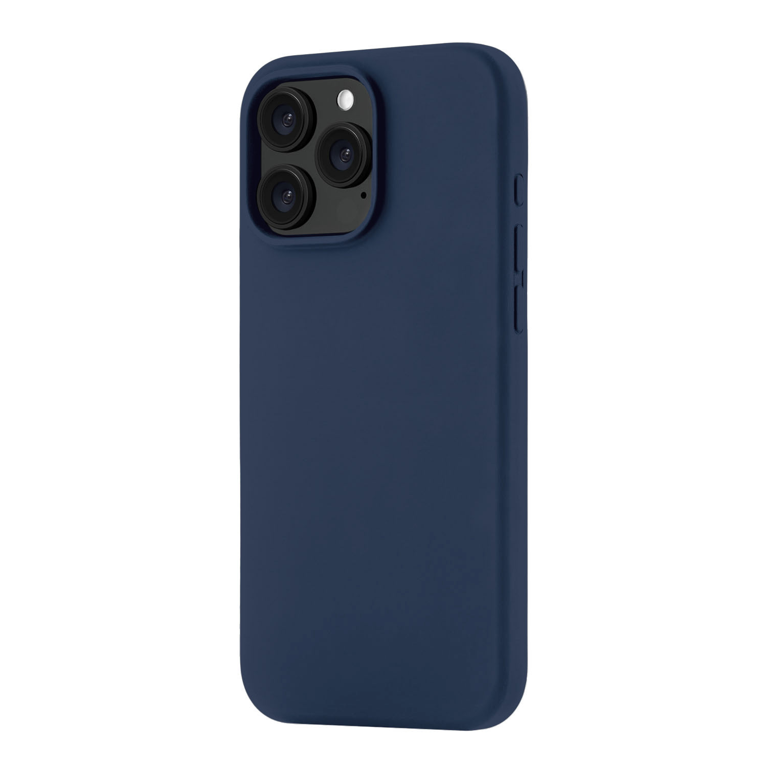 На фото изображено Чехол защитный uBear Touch Mag Case для iPhone 16 Pro Max, темно-синий