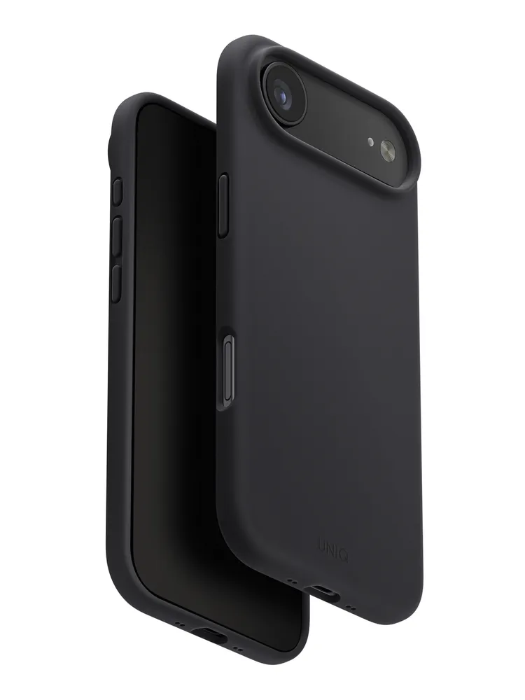 На фото изображено Чехол Uniq Lino MagSafe для iPhone Air, черный