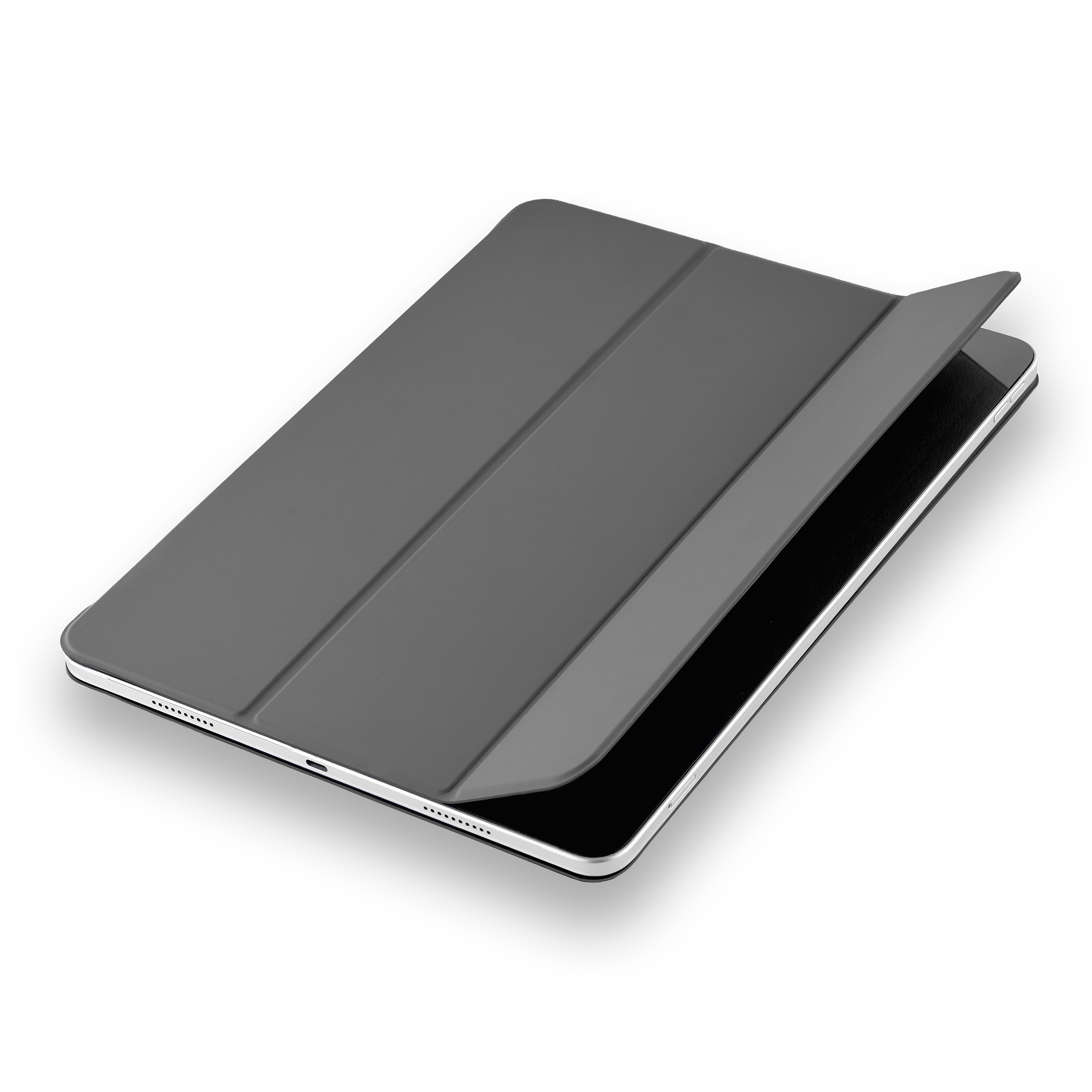 На фото изображено Чехол uBear Touch case для iPad Pro 12,9”, soft-touch, тёмно-серый