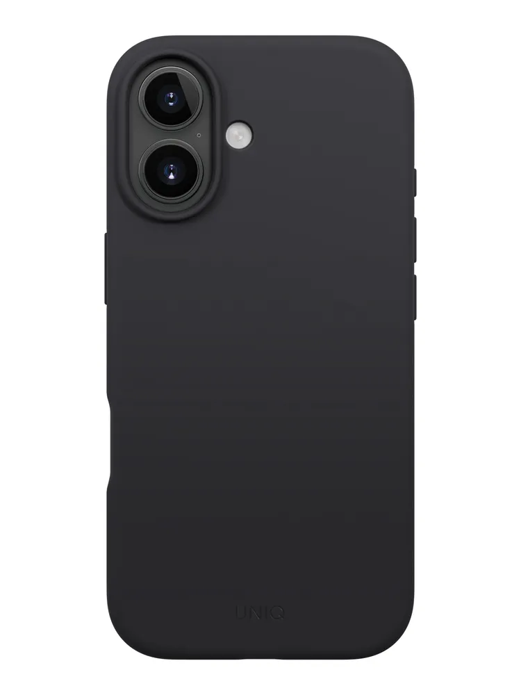 Фото Чехол Uniq Lino MagSafe для iPhone 17, черный На фото изображено Чехол Uniq Lino MagSafe для iPhone 17, черный