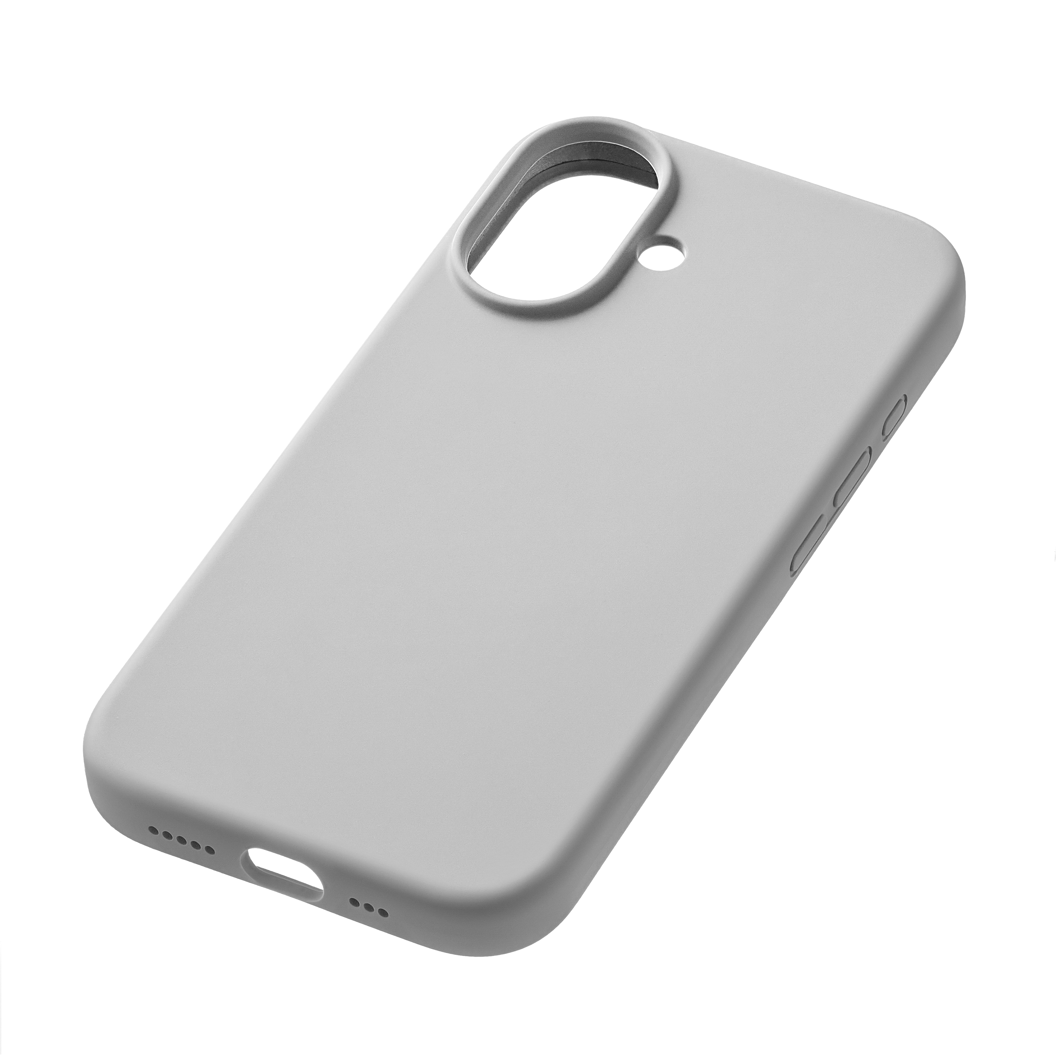 На фото изображено Чехол защитный uBear Touch Mag Case для iPhone 16, светло-серый