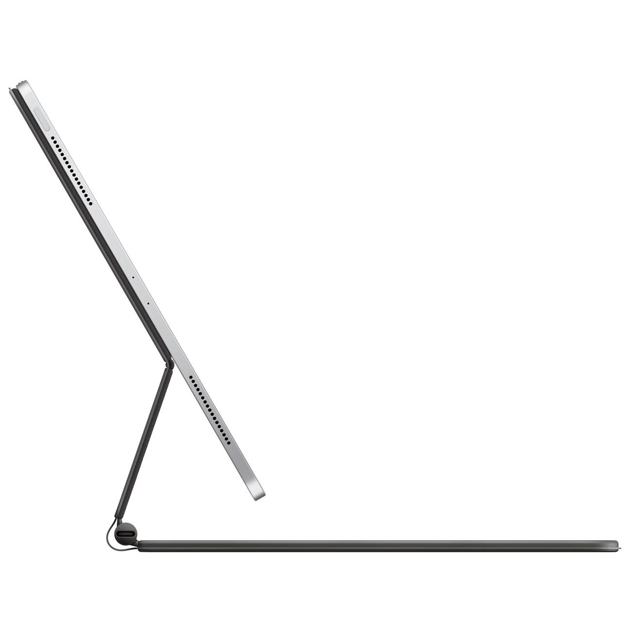 На фото изображено Клавиатура Apple Magic KeyBoard для iPad Air 13" (2024) и iPad Pro 12.9" (2022), чёрный