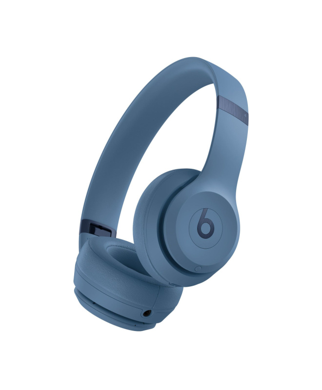 На фото изображено Беспроводные наушники Beats Solo 4, Скальный синий