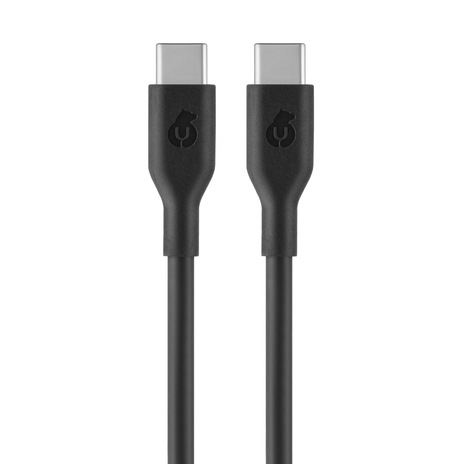 На фото изображено Зарядный кабель uBear Life USB-C/USB-C, 100W, 2м, чёрный