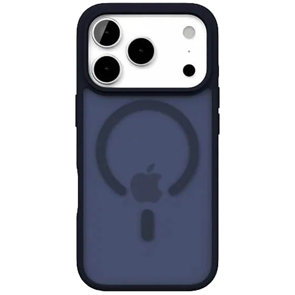 На фото изображено Чехол защитный VLP LITE Bloom Case с MagSafe для iPhone 17 Pro Max, темно-синий