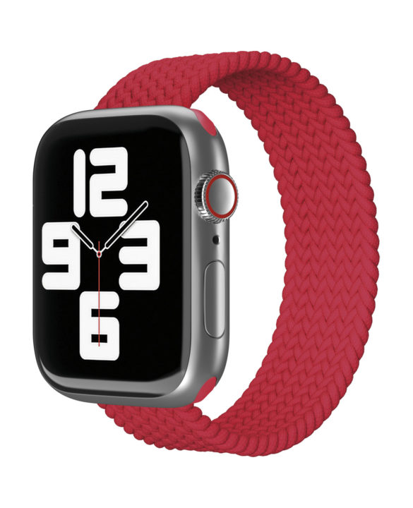 Ремешок нейлоновый плетёный VLP для Apple Watch 42/44/45, S/M, красный Ремешок нейлоновый плетёный VLP для Apple Watch 42/44/45, S/M, красный