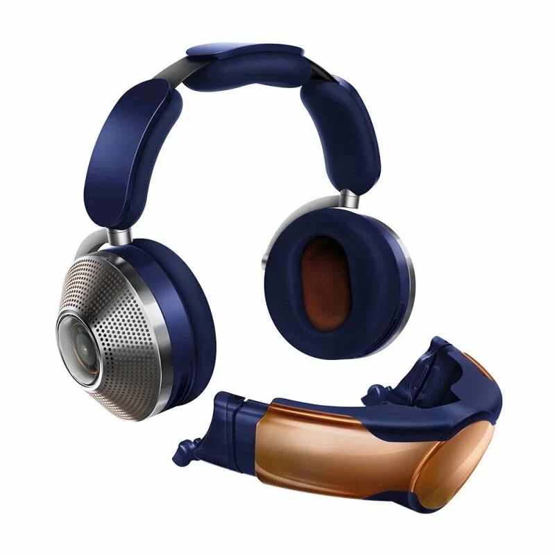 На фото изображено Наушники Dyson Zone Absolute Plus, Prussian Blue/Bright Copper