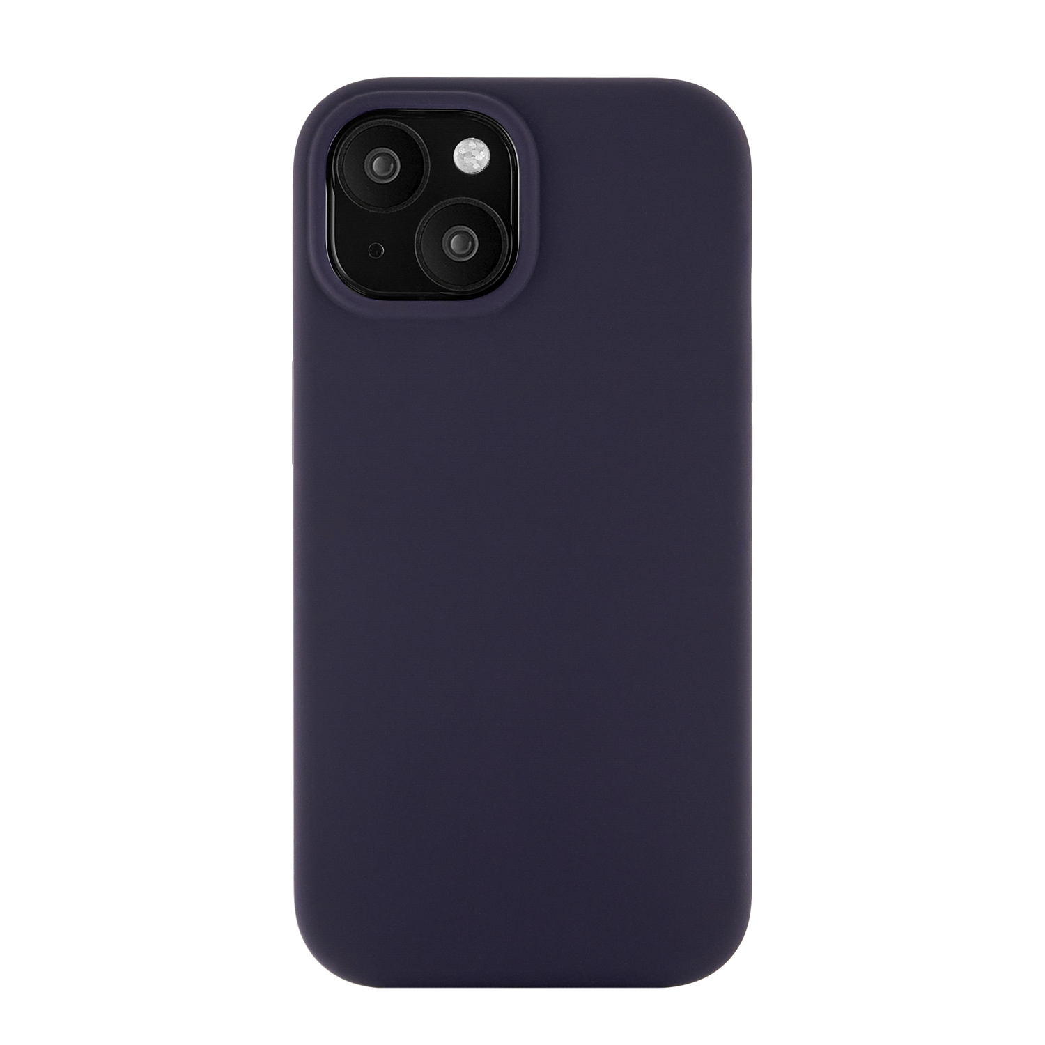 На фото изображено Чехол защитный uBear Touch Mag Case для iPhone 15, тёмно-фиолетовый