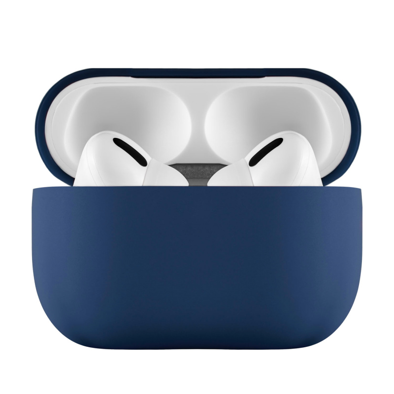 Фото Защитный чехол uBear AirPods Pro 2 Touch Pro Silicone Case, тёмно-синий На фото изображено Защитный чехол uBear AirPods Pro 2 Touch Pro Silicone Case, тёмно-синий