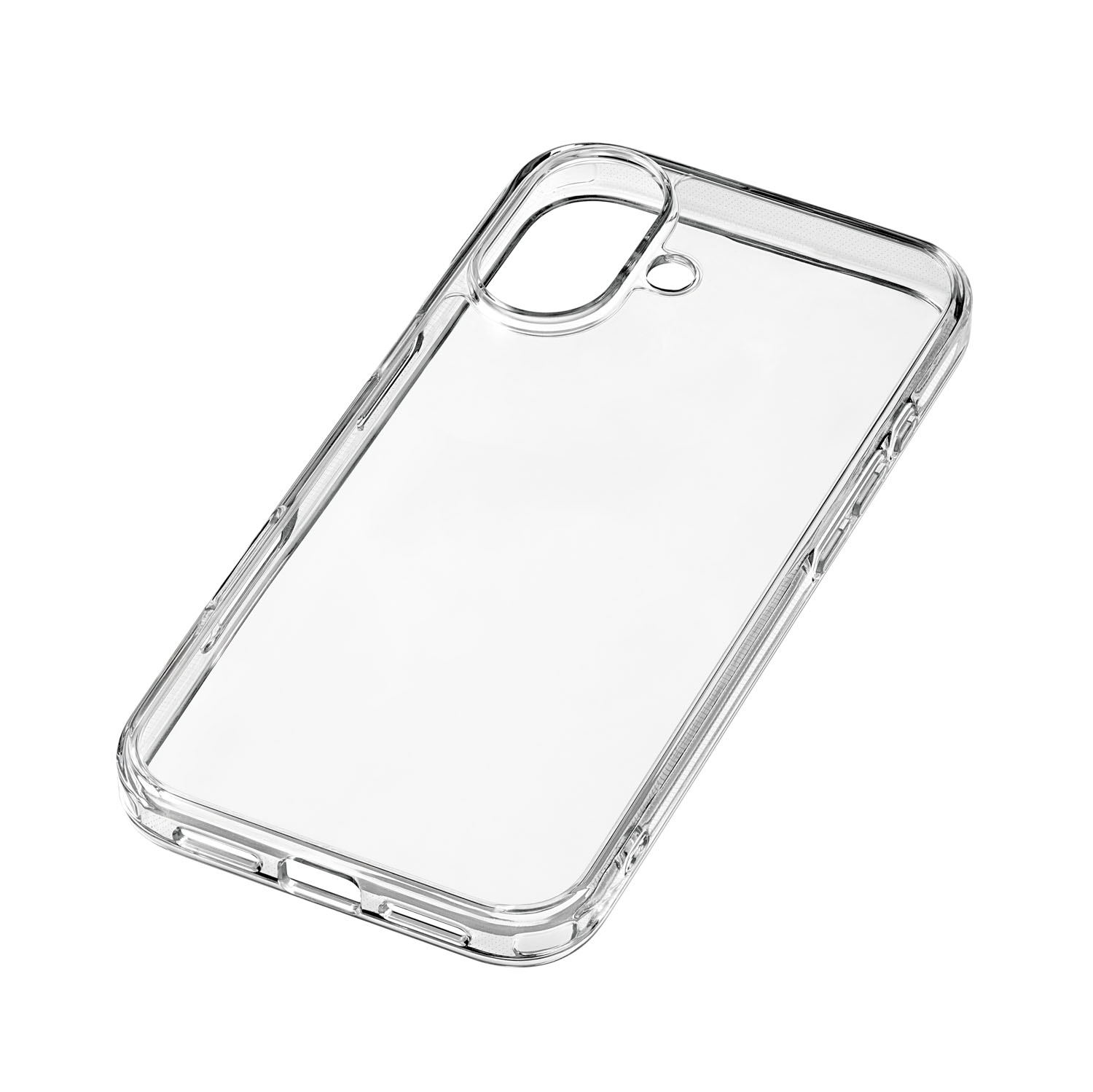 На фото изображено Чехол защитный uBear Real Case для iPhone 16, усиленный, прозрачный