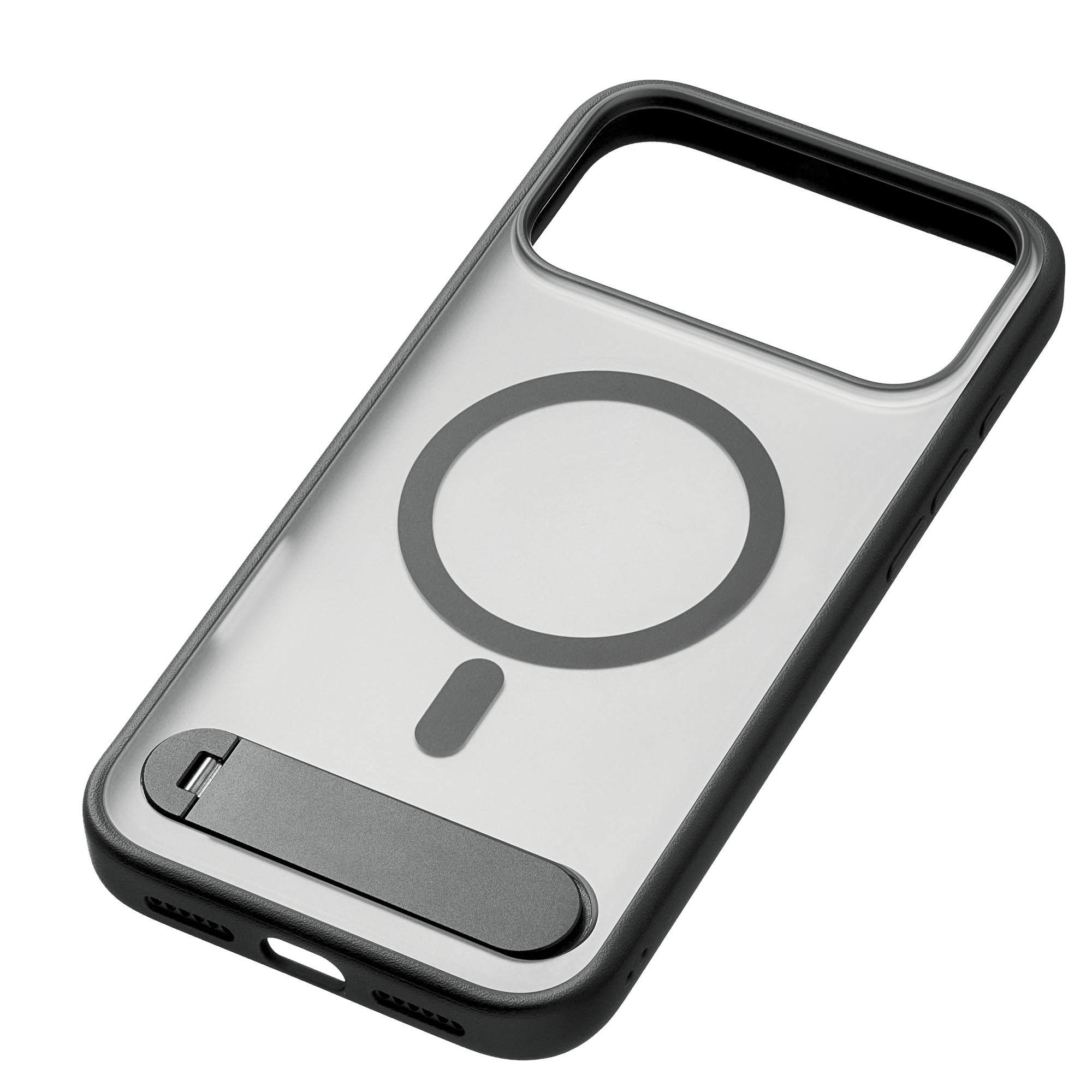 На фото изображено Чехол защитный uBear Stand 360° Mag Case для iPhone 17 Pro Max, черный