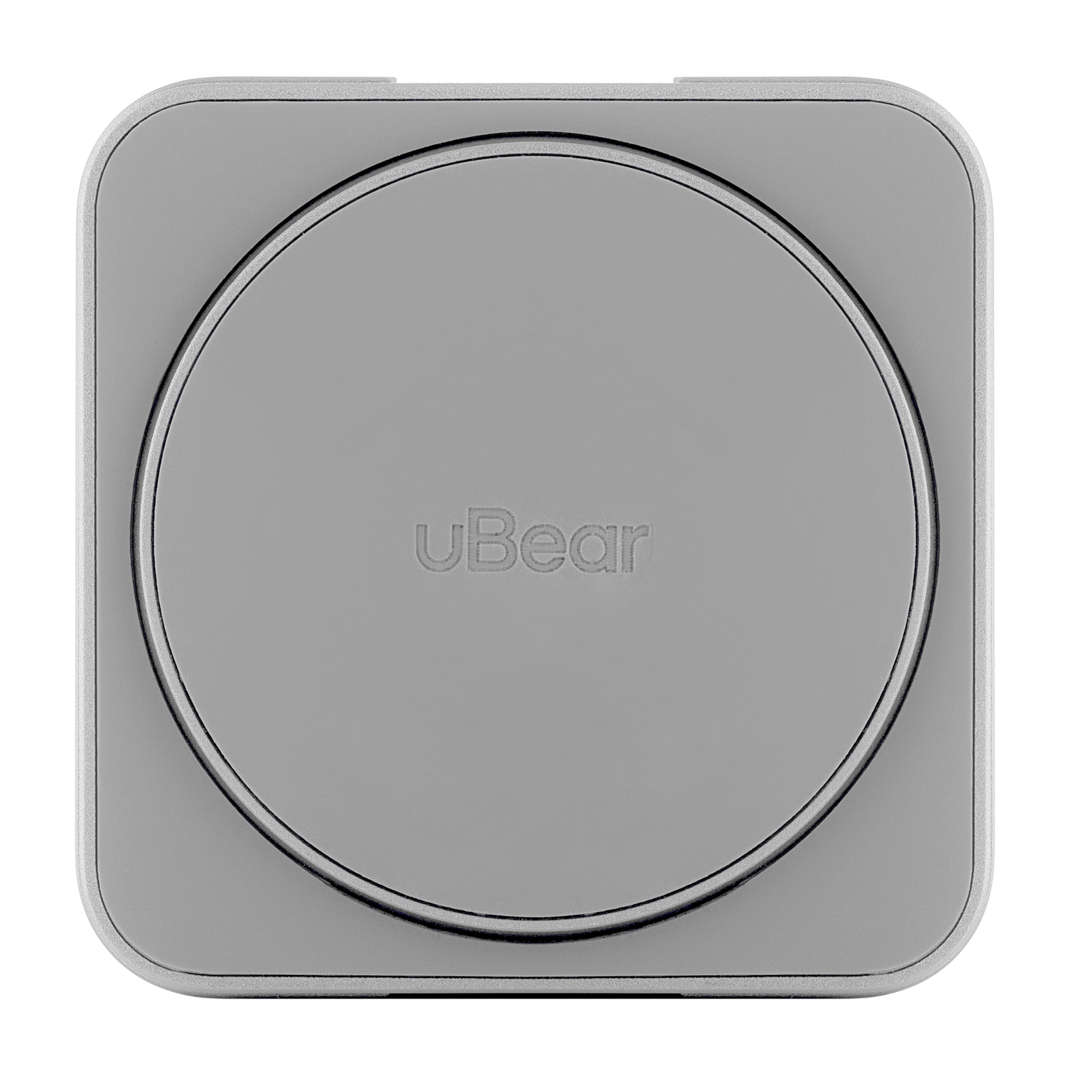 На фото изображено Беспроводное зарядное устройство uBear Balance с поддержкой MagSafe, серебристый