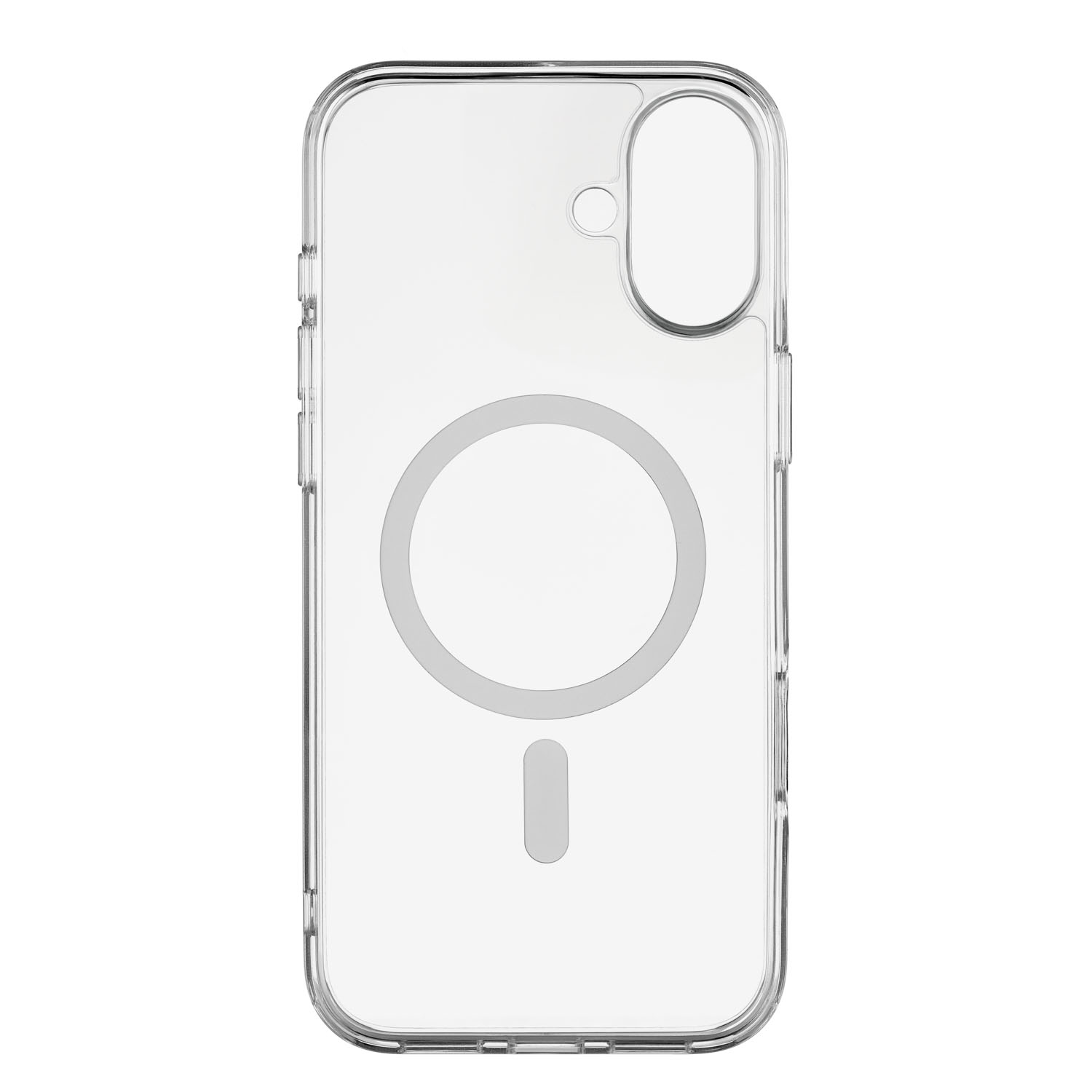 На фото изображено Чехол защитный uBear Real Mag Case для iPhone 16 Plus, усиленный, прозрачный