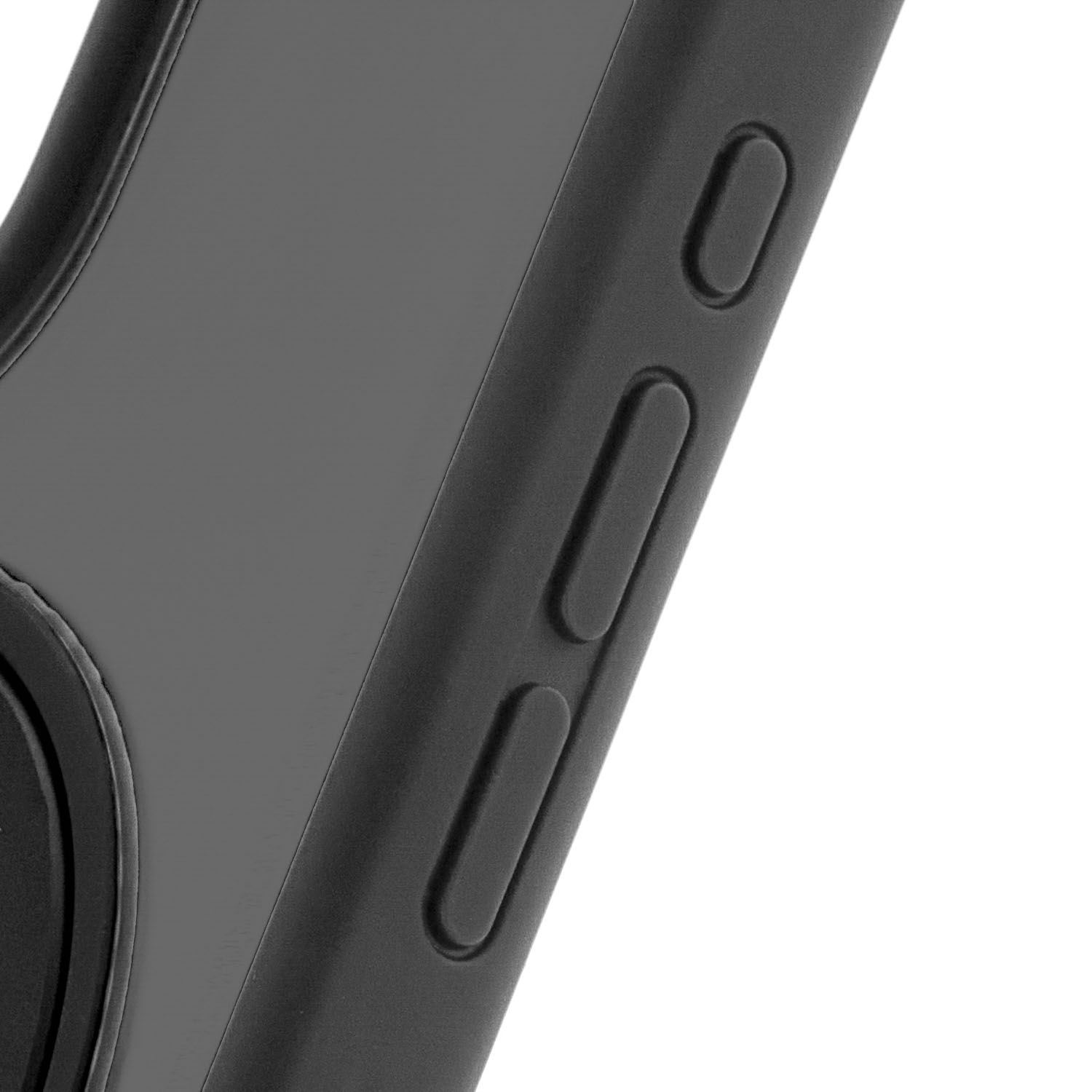 На фото изображено Чехол защитный uBear Clip 360 Mag Case для iPhone 16, с магнитной подставкой, черный