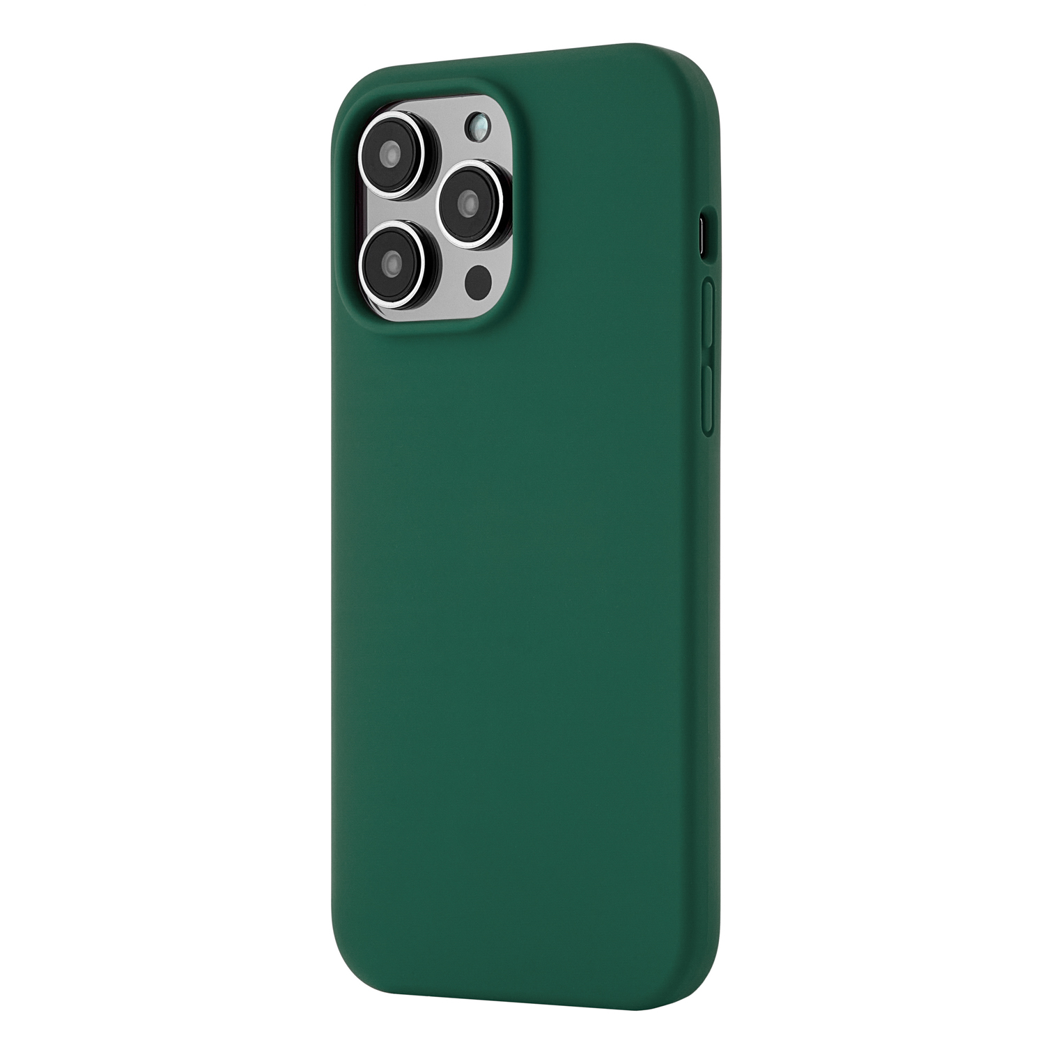 На фото изображено Чехол защитный uBear Touch Mag Case для iPhone 14 Pro Max, зелёный