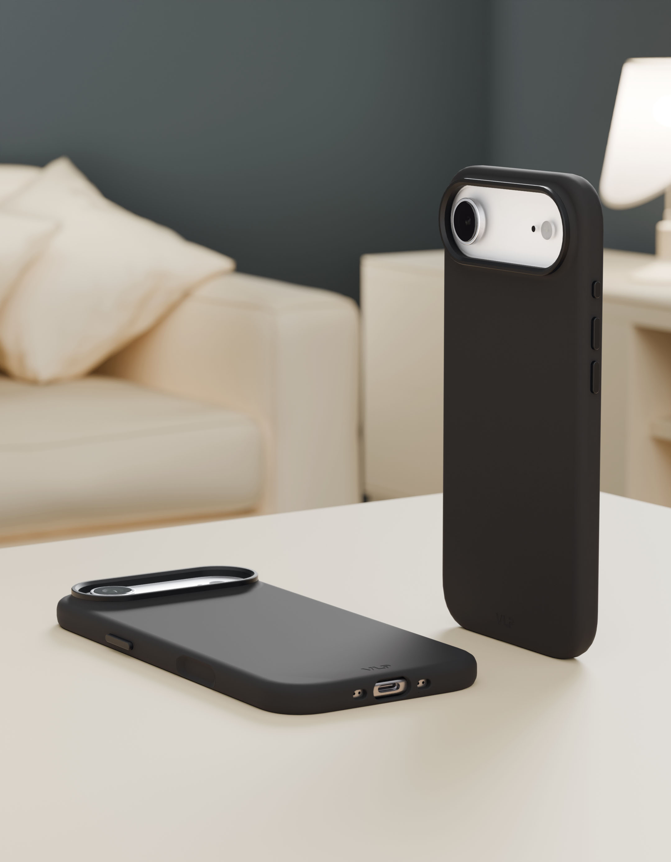 На фото изображено Чехол защитный VLP Aster Pro Case с MagSafe для iPhone Air, черный