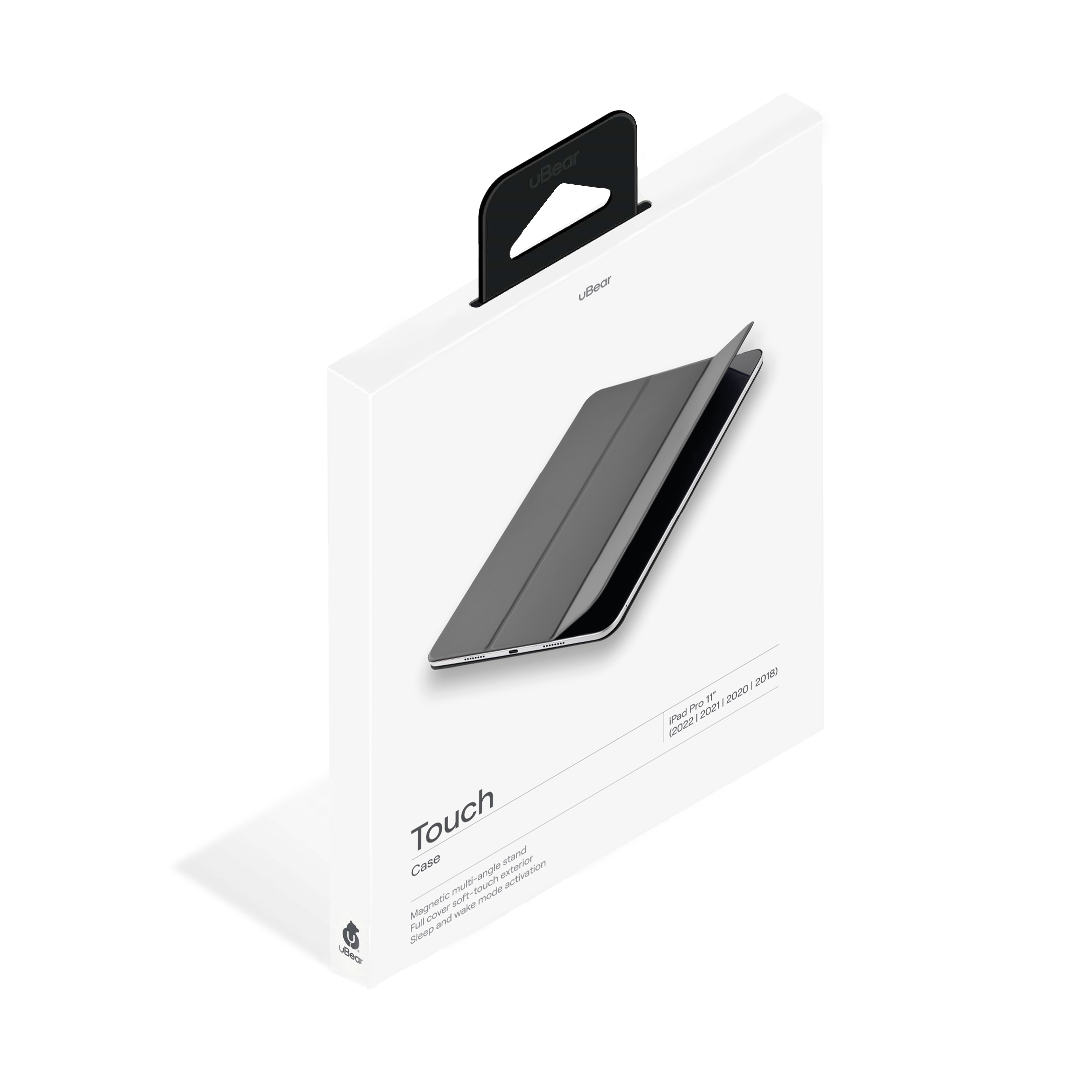 На фото изображено Чехол uBear Touch case для iPad Pro 11”, серый