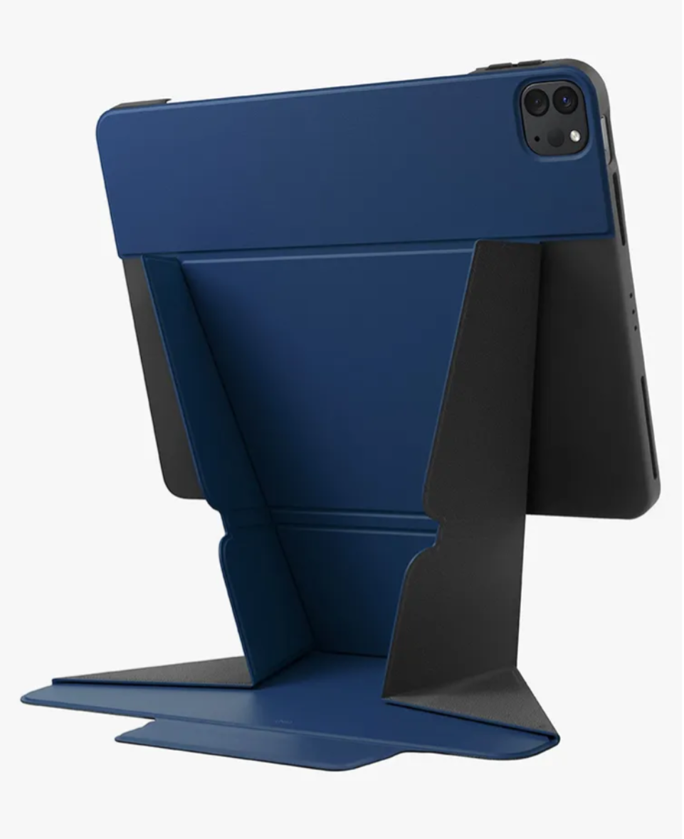 На фото изображено Чехол Uniq для iPad Pro 11 / Air 10.9 RYZE Multi-angle, темно-синий