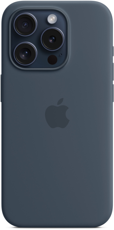 На фото изображено Чехол Apple MagSafe для iPhone 15 Pro, силикон, «Грозовая туча»