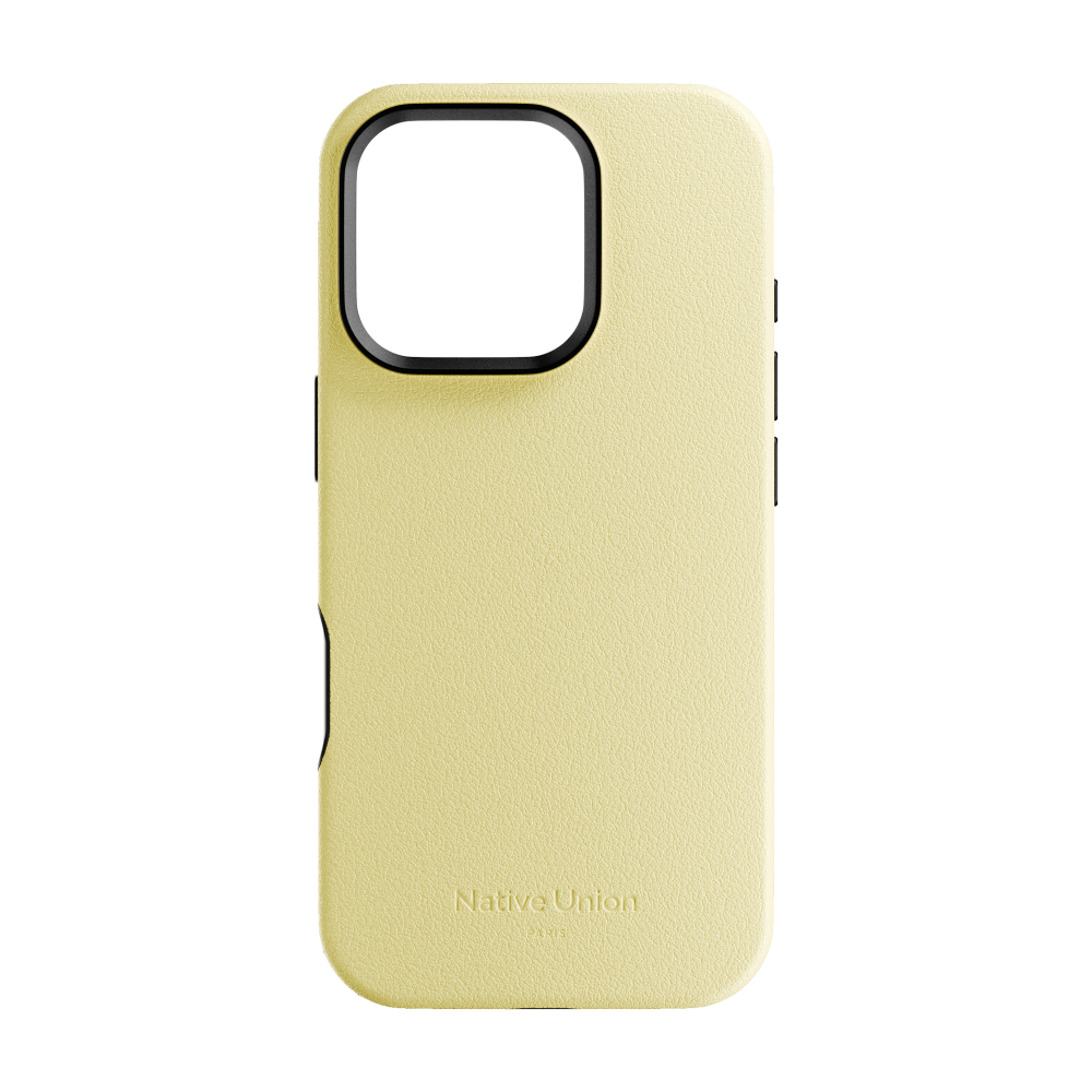 На фото изображено Чехол Native Union Active Case MagSafe для iPhone 16 Pro, лимон