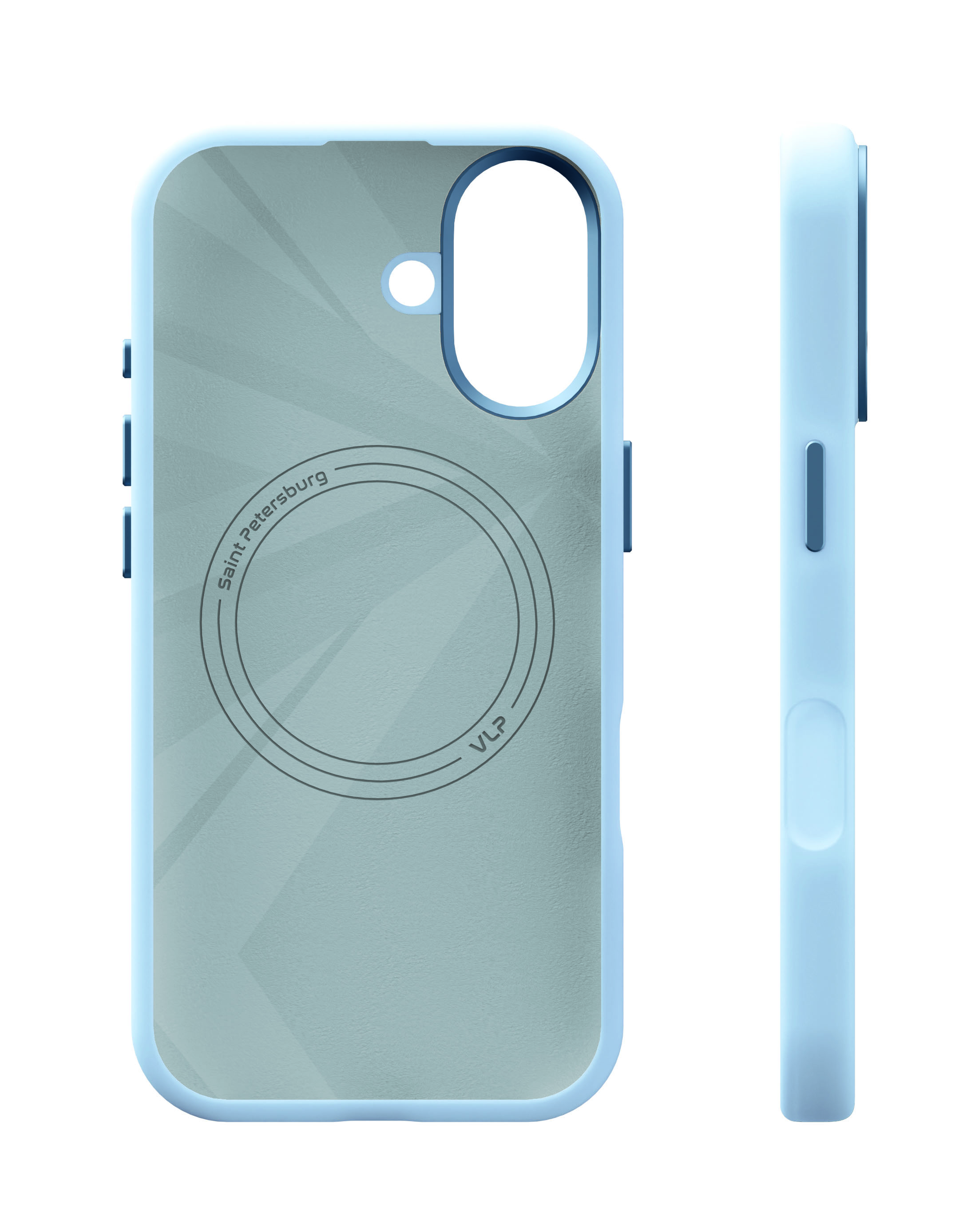 Фото Чехол защитный VLP Aster Pro Case с MagSafe для iPhone 17, голубой На фото изображено Чехол защитный VLP Aster Pro Case с MagSafe для iPhone 17, голубой