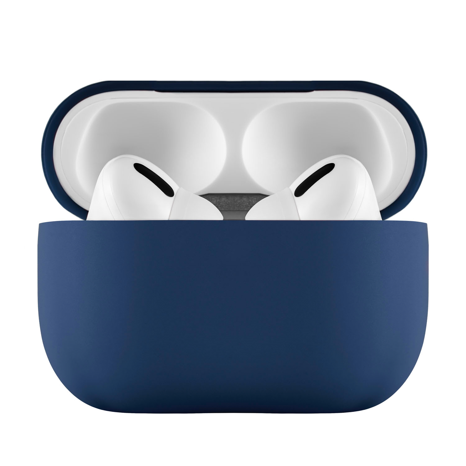 На фото изображено Защитный чехол uBear AirPods Pro 2 Touch Pro Silicone Case, тёмно-синий