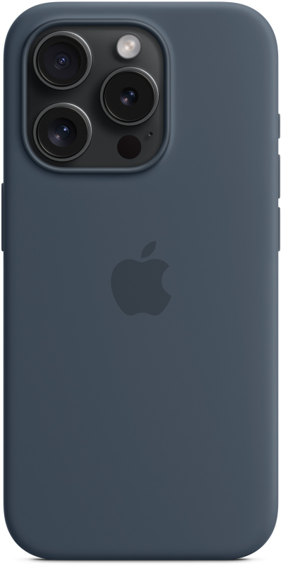 На фото изображено Чехол Apple MagSafe для iPhone 15 Pro, силикон, «Грозовая туча»
