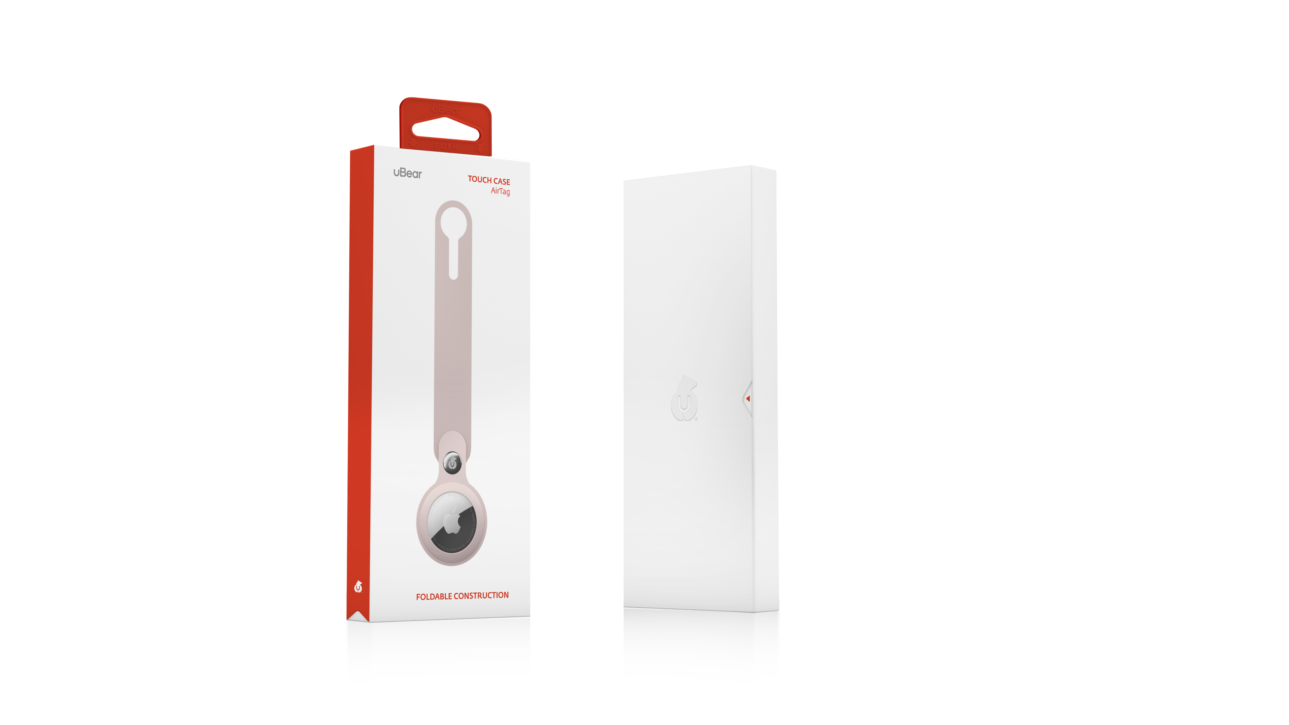 На фото изображено uBear Touch Case for AirTag, розовый