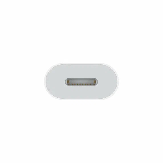 На фото изображено Адаптер Apple USB-C to Lightning, белый