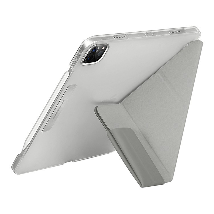 На фото изображено Чехол Uniq для iPad Pro 11 (2022/21) Camden Anti-microbial, серый