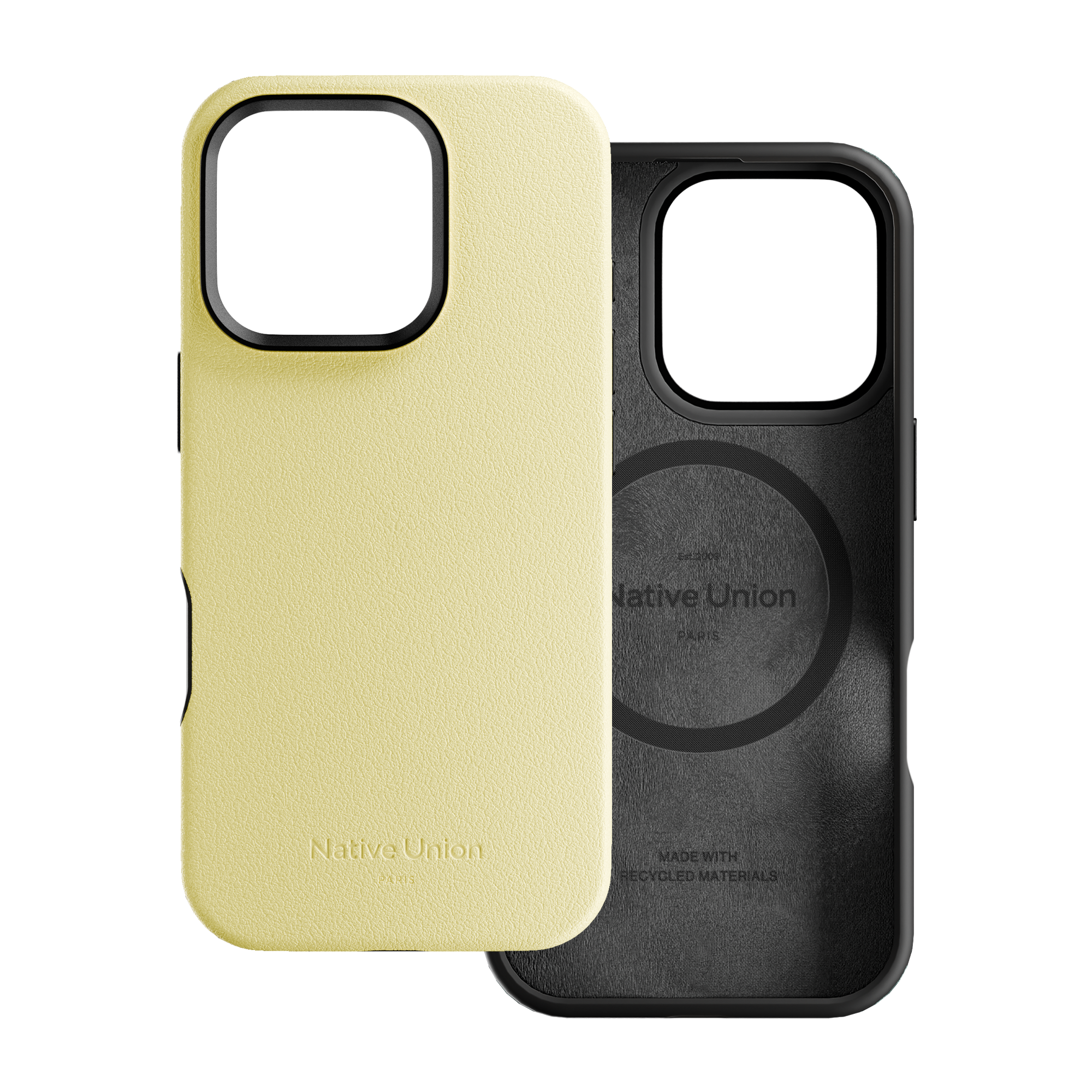На фото изображено Чехол Native Union Active Case MagSafe для iPhone 16 Pro, лимон