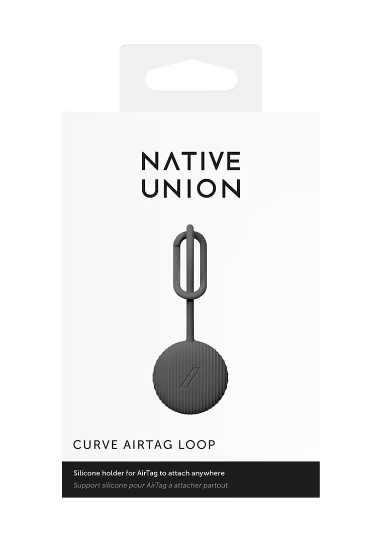 На фото изображено Чехол защитный для AirTag Native Union Curve AirTag Case, черный