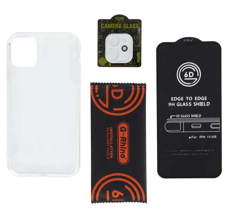 На фото изображено Комплект G-Rhino 3 в 1 для iPhone 12