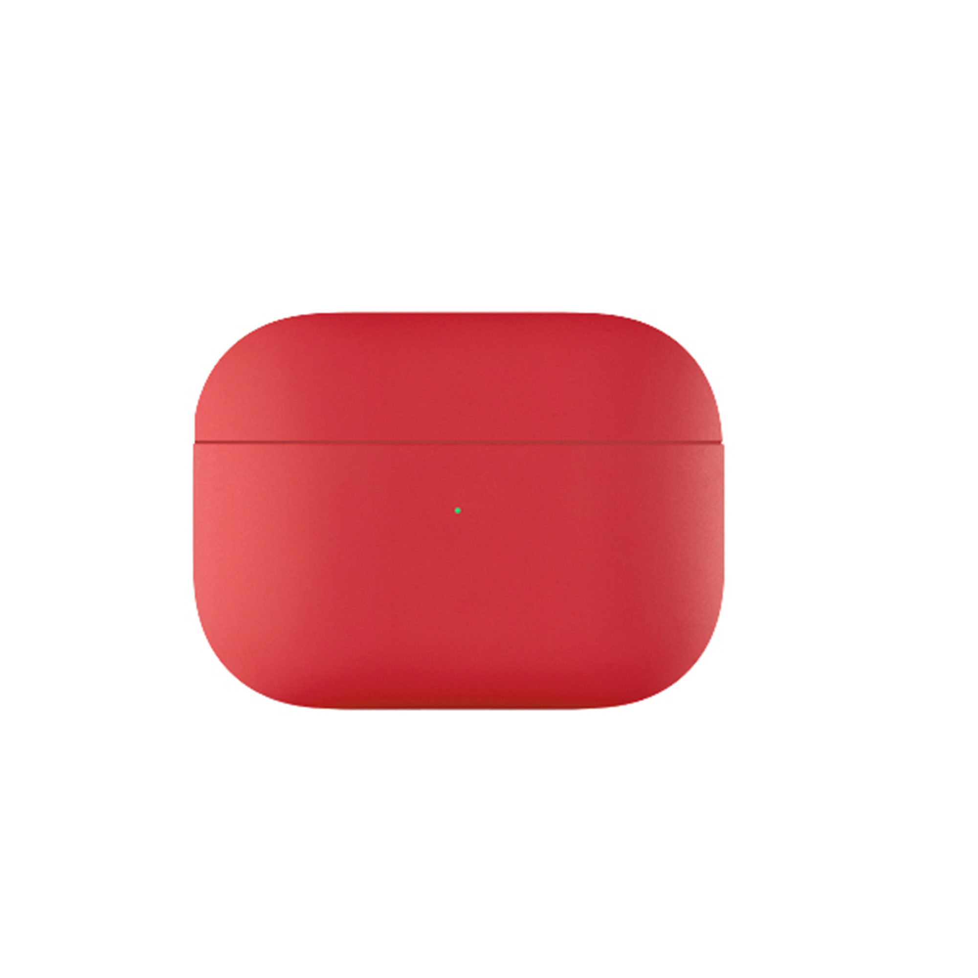 На фото изображено Ультратонкий силиконовый чехол uBear Touch Case for AirPods Pro, красный