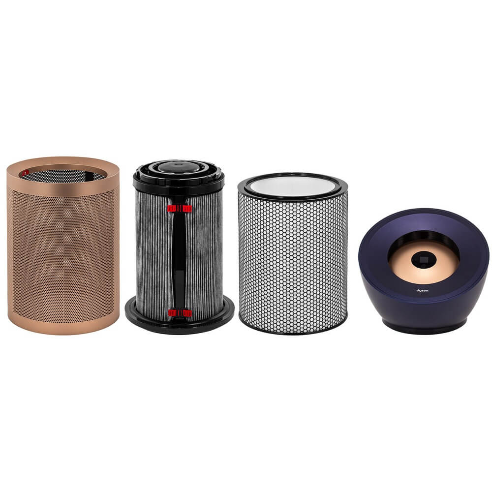 На фото изображено Dyson Purifier Big+Quiet Formaldehyde BP04 Prussian Blue\Gold
