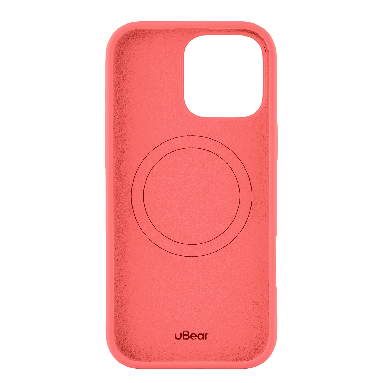 На фото изображено Чехол защитный uBear Touch Mag Case для iPhone 16 Pro Max, розовый