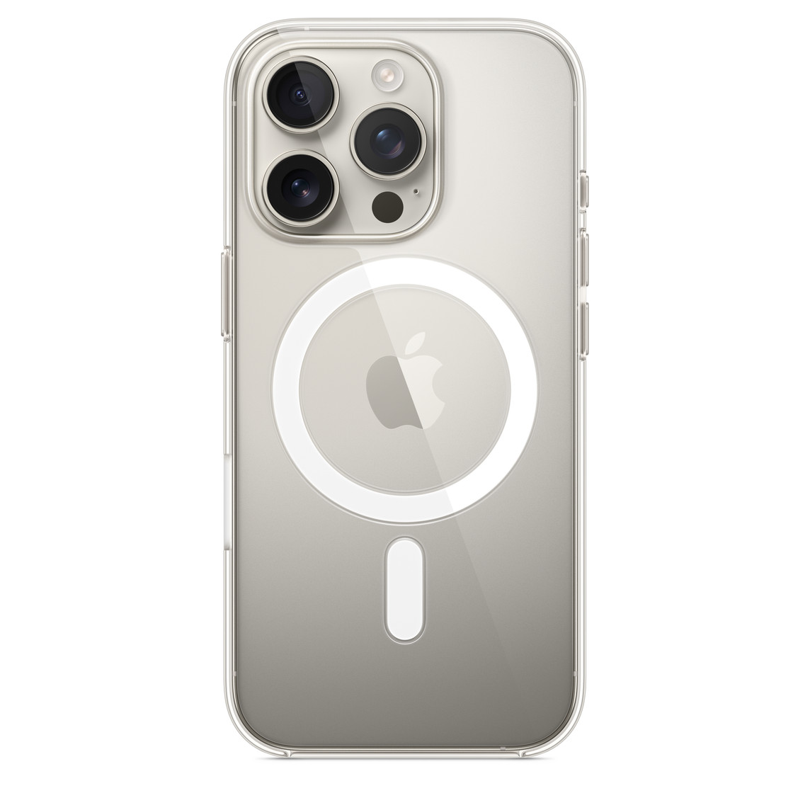 На фото изображено Чехол Apple для iPhone 16 Pro with MagSafe, прозрачный
