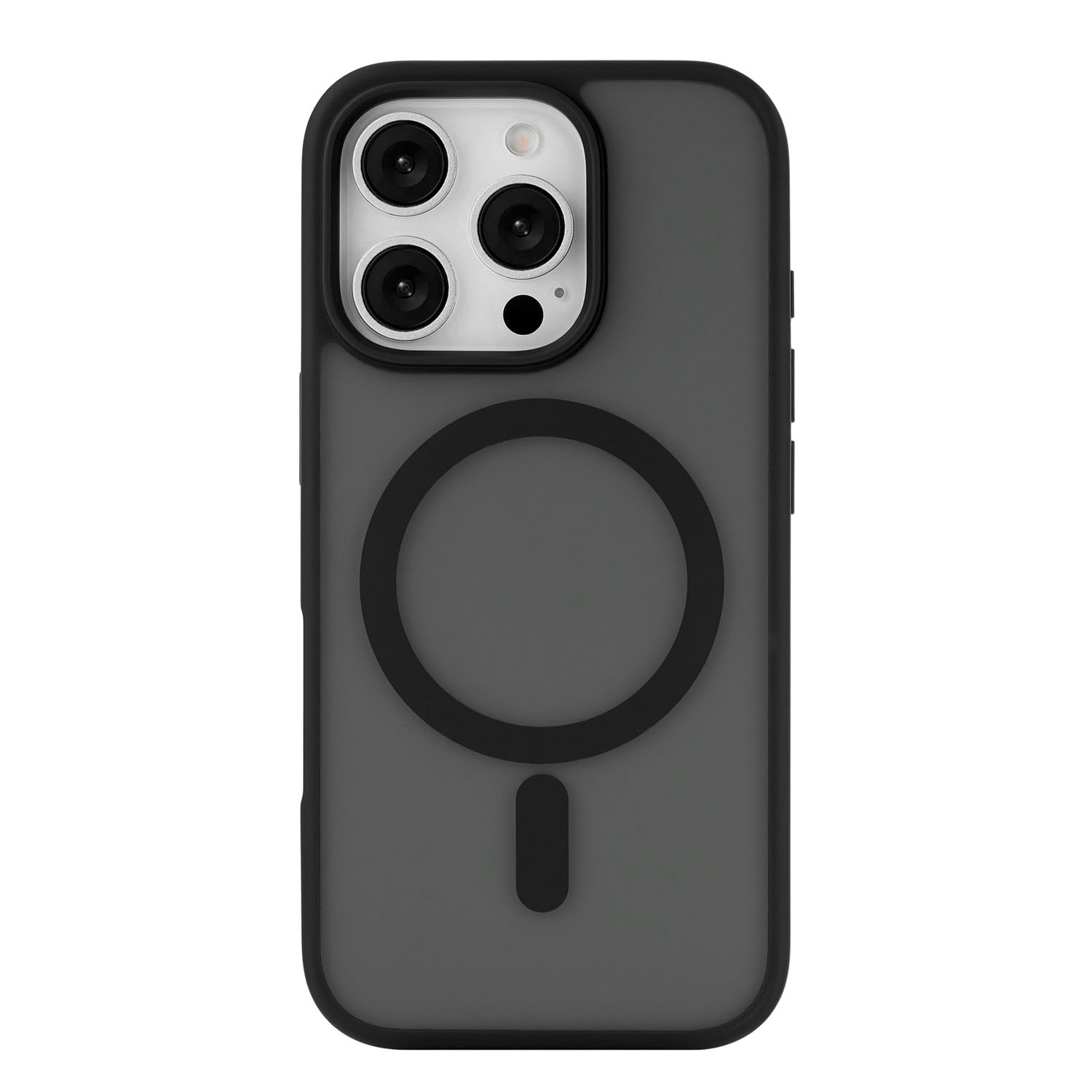 На фото изображено Чехол защитный uBear Cloud Mag Case для iPhone 16 Pro, черный