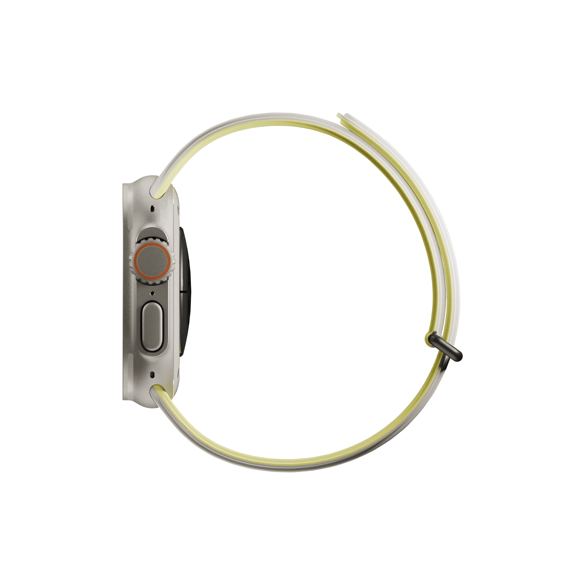 На фото изображено Ремешок Native Union для Apple Watch Magnetic 42/44/45/49мм, желтый/серый