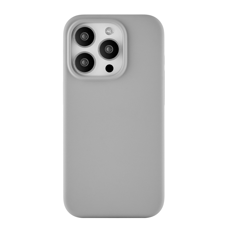 На фото изображено Чехол защитный uBear Touch Mag Case для iPhone 15 Pro, серый