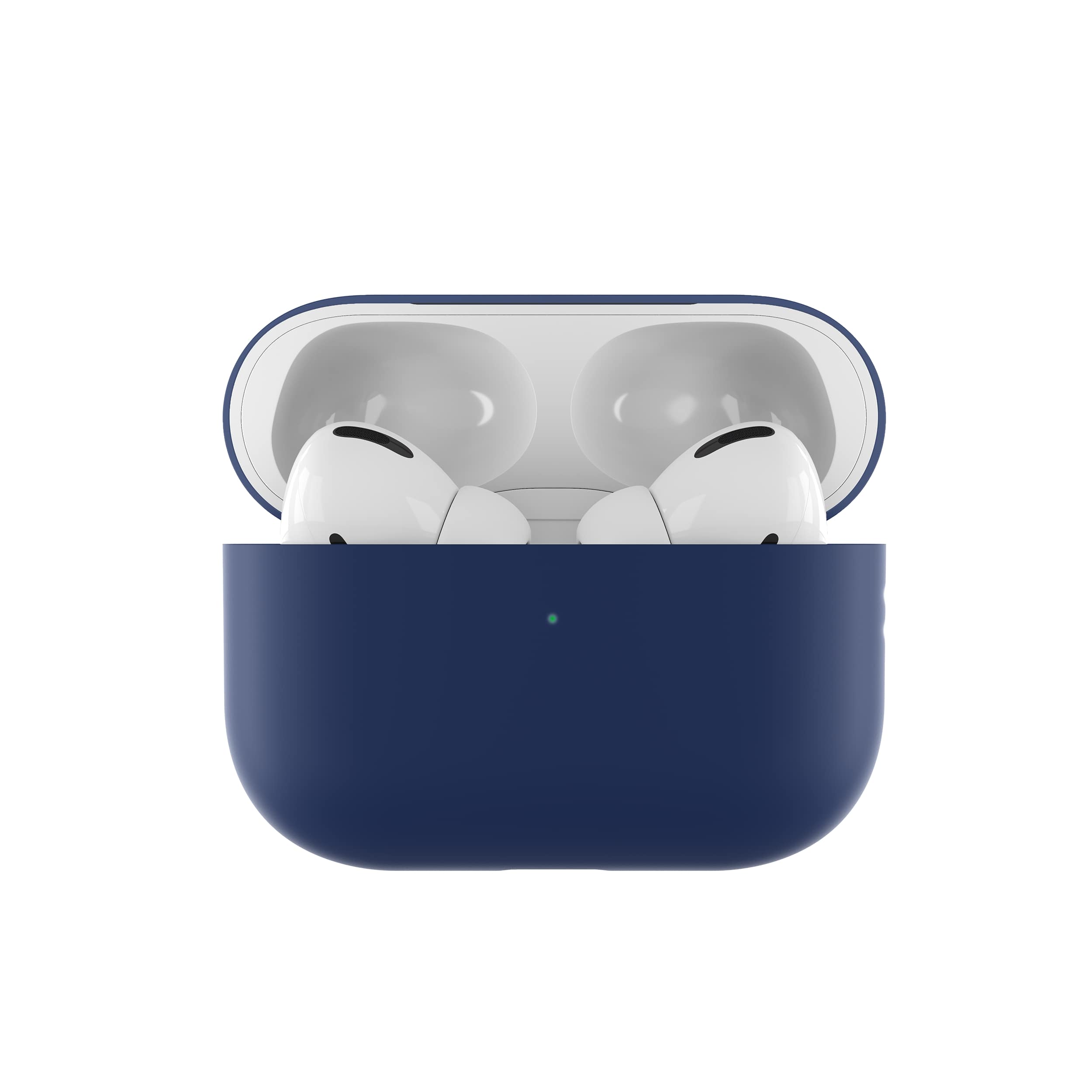 На фото изображено Ультратонкий силиконовый чехол uBear Touch Case AirPods Pro 2 / Pro, тёмно-синий