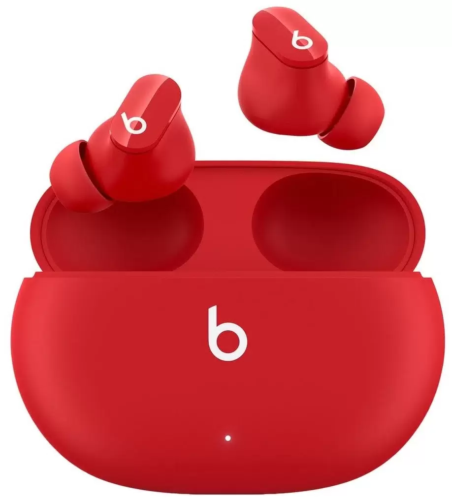 На фото изображено Беспроводные наушники Beats Studio Buds, Красный