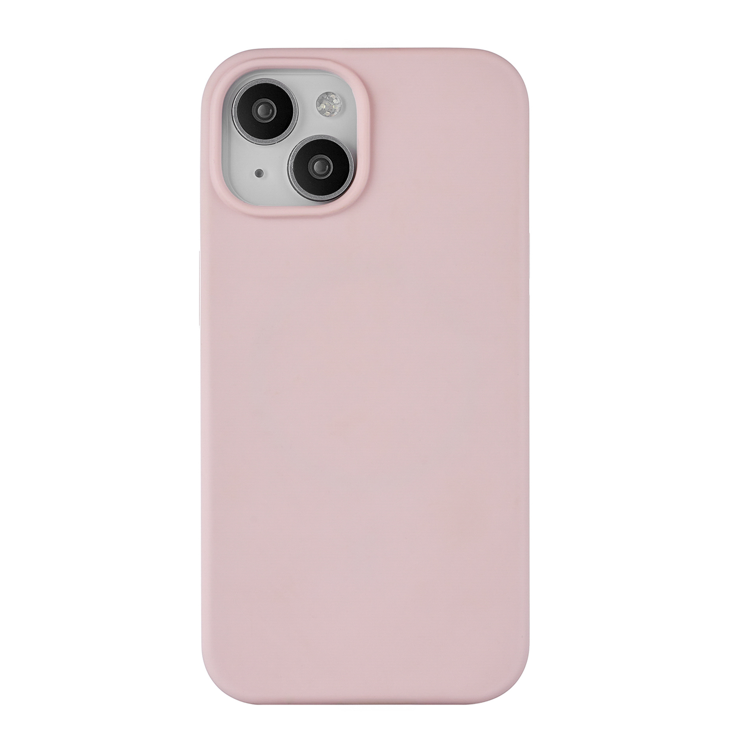 На фото изображено Чехол защитный uBear Touch Mag Case для iPhone 15, розовый