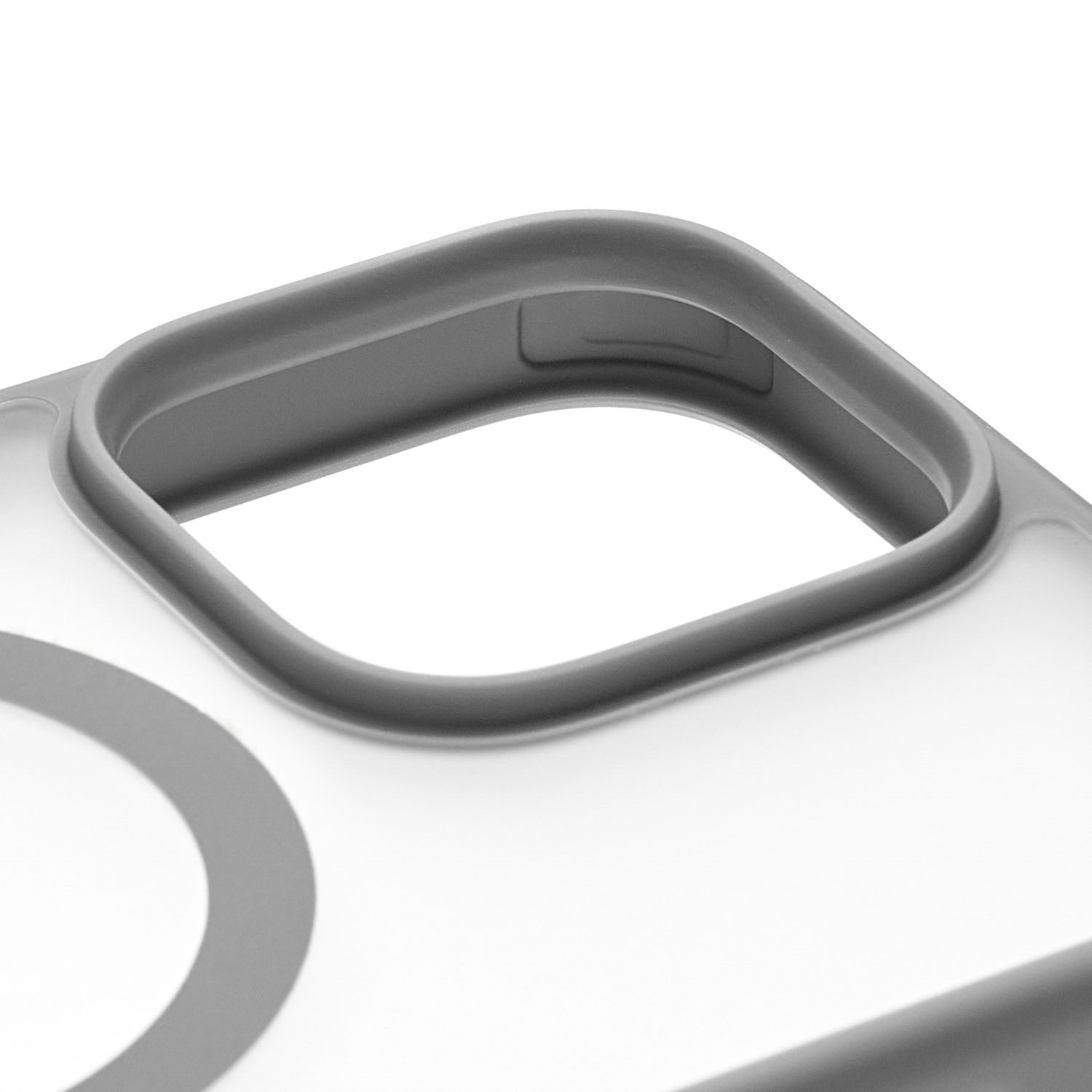 На фото изображено Чехол защитный uBear Cloud Mag Case для iPhone 16 Pro, серый